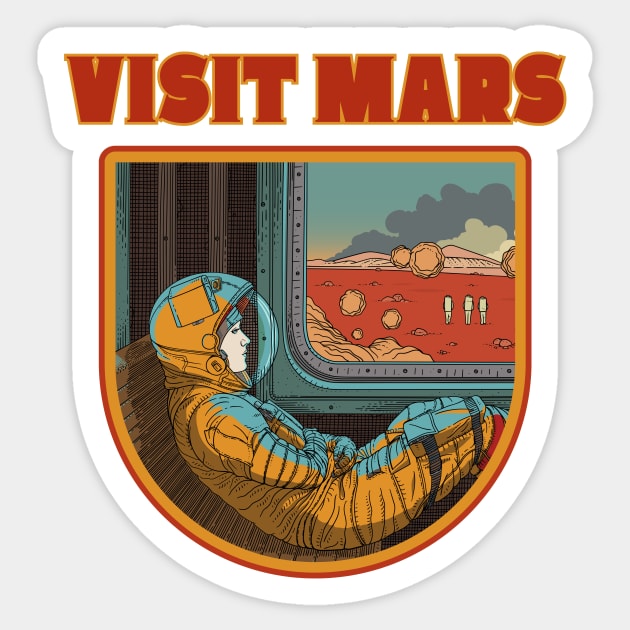 Visit Mars Sticker by soulfulprintss8